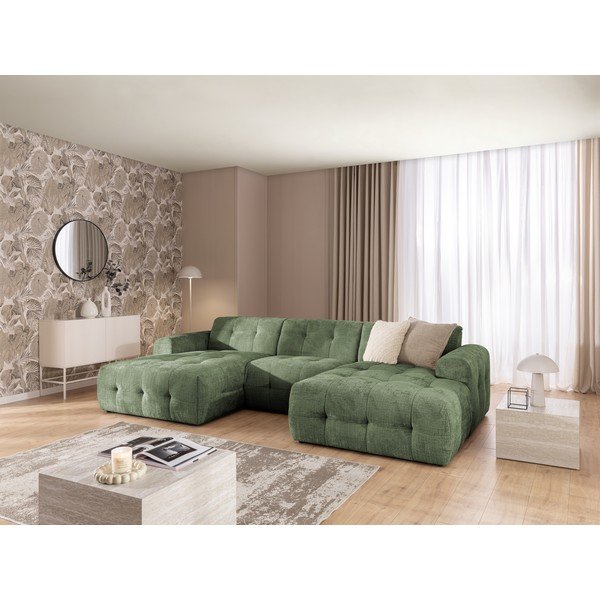 Roheline nurgadiivan (U-kujuline/diivanvoodiga) Melva - Ropez-image-3