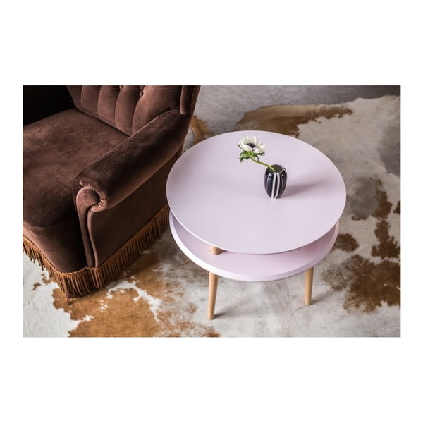 Graafiithall naturaalsete jalgadega kohvilaud UFO, Ø 70 cm Ufo - Ragaba-image-4