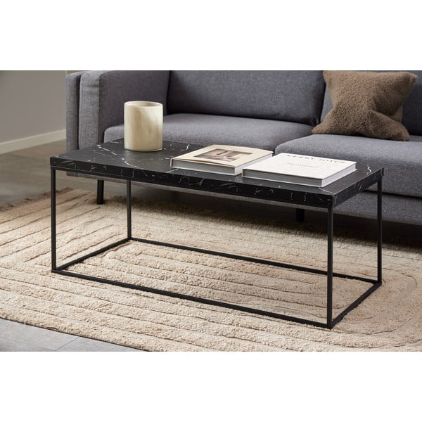 Must marmoridekooriga diivanilaud 55x110 cm Barossa - Actona-image-3