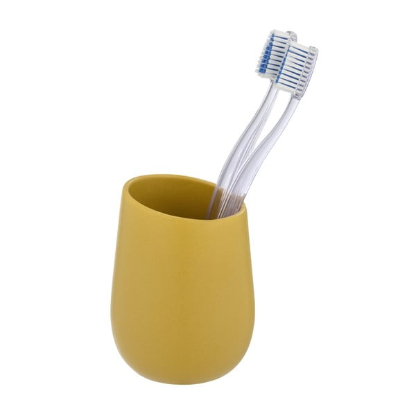 Kollane keraamiline tass hambaharjade jaoks Badi - Wenko-image-3
