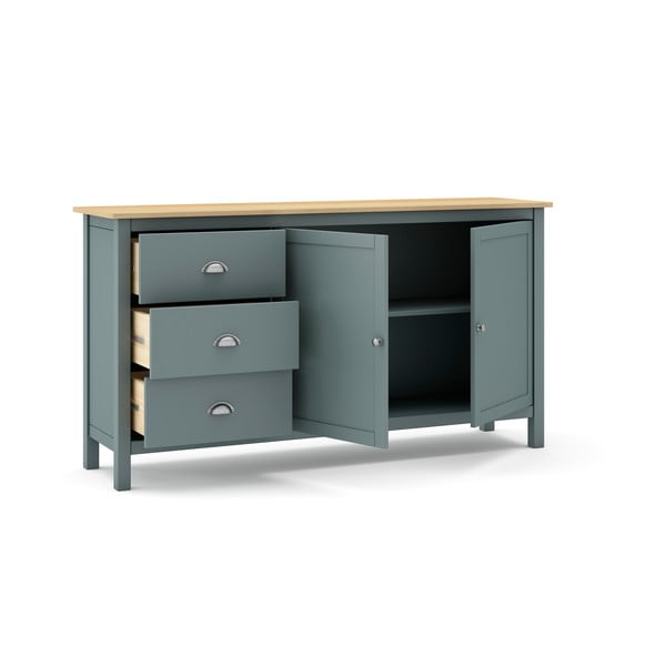 Hallikasroheline männipuidust kummut 150x80x40 cm Misti – Marckeric-image-4