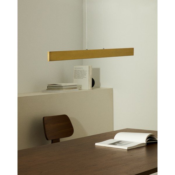 Kuldne LED-ripplamp metallist varjuga Boadella - Kave Home-image-1