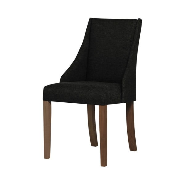 Černá židle s tmavě hnědými nohami z bukového dřeva Ted Lapidus Maison Absolu