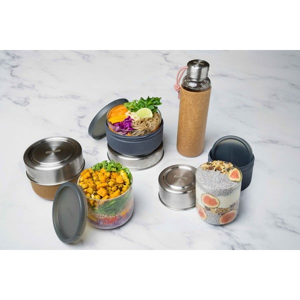 Klaasist veepudel oranži silikoonmuhviga , 600 ml G-Bottle - Black + Blum-image-3