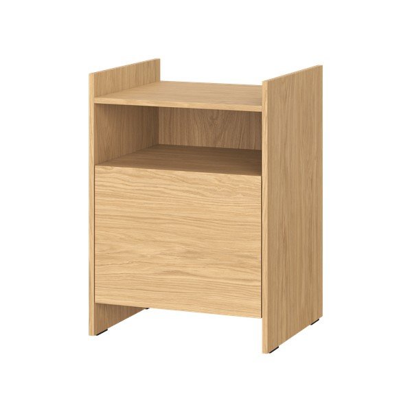 Tammepuust öökapp naturaalse värvi riiulitega Toopt - noo.ma