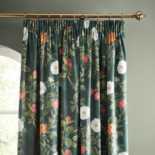 Rohelised kardinad, 2 tk 168x183 cm komplektis Arcadia Floral - RHS