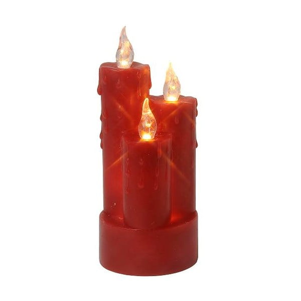 Červená LED svíčka Best Season Wax, 19 cm