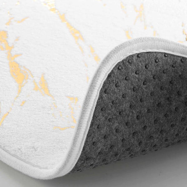 Valge-kuldne vannitoamatt 45x45 cm Aquamarbre - douceur d'intérieur-image-2