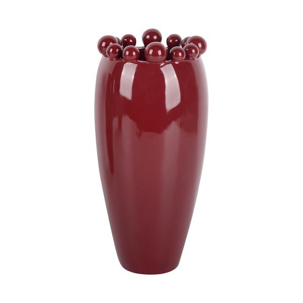 Burgundiapunane keraamiline vaas (kõrgus 30 cm) Cadiz Dotty - PT LIVING