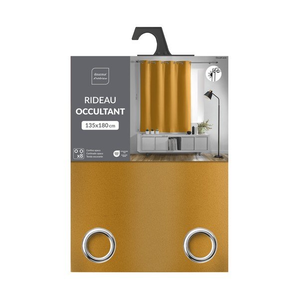 Ookerkollane pimendav kardin 135x180 cm Occult - douceur d'intérieur-image-2