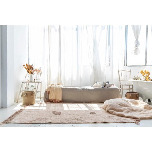 Kreem pestav käsitsi kootud puuvillane laste vaip 140x200 cm Pine Forest - Lorena Canals-image-1