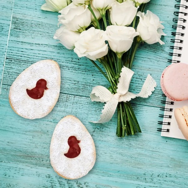 2 roostevabast terasest lihavõttemunade pitserite komplekt - Orion-image-2