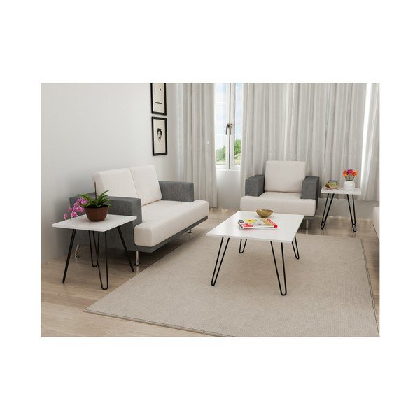 Sada 3 bílých konferenčních stolků Seren-image-2