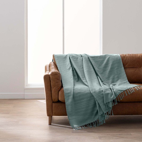 Roheline puuvillane voodikate 125x150 cm Lilia - douceur d'intérieur-image-3