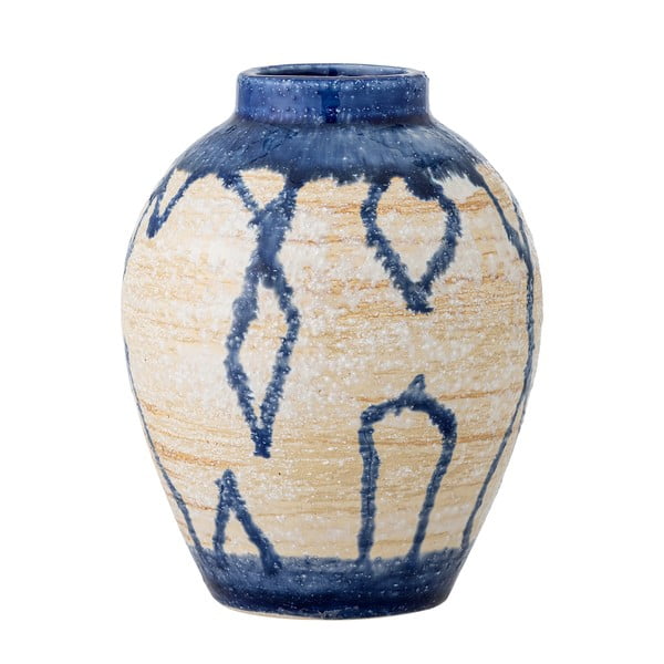 Sinine/kreem kivikeraamikast vaas (kõrgus 16 cm) Avon - Bloomingville