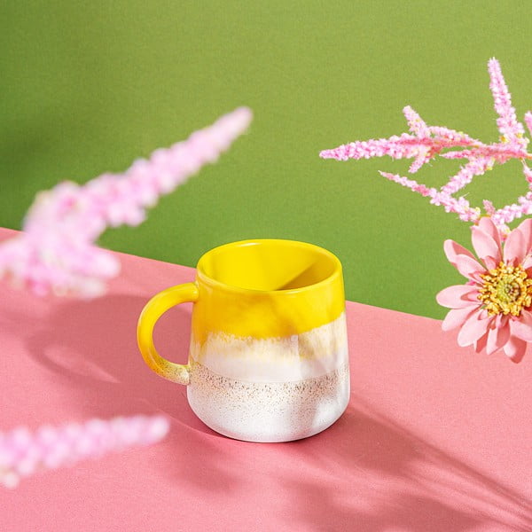 Kollane kivikeraamikast kruus 360ml Mojave – Sass & Belle-image-3