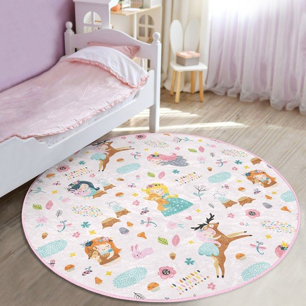 Heleroosa laste vaip ø 100 cm Comfort - Mila Home-image-1