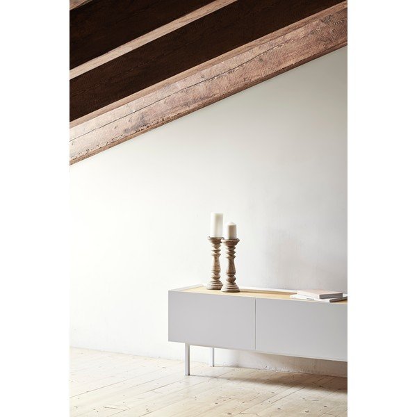 Tammedekooriga telerilaud valge-puiduvärvi 180x45 cm Arista – Teulat-image-2