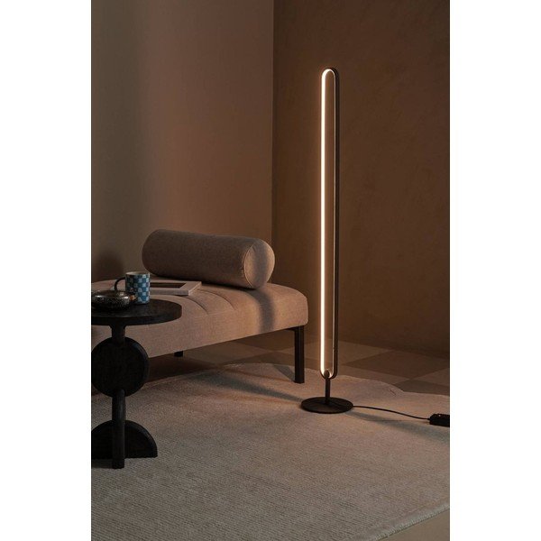 Matt must metallist LED-põrandalamp hämardatav (kõrgus 130 cm) Loop - Ellos Home-image-1