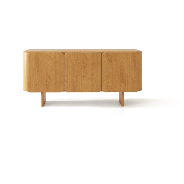 Naturaalsest tammepuidust kummut 160x76x45 cm Charlotte - Micadoni-image-2