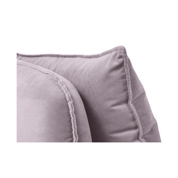 Heleroosa sametist lamamist tool mustade jalgadega , vasakpoolne nurk Lento - Kooko Home-image-3