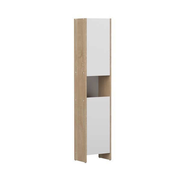 Valge kõrge vannitoakapp 38x180 cm Biarritz - TemaHome-image-2