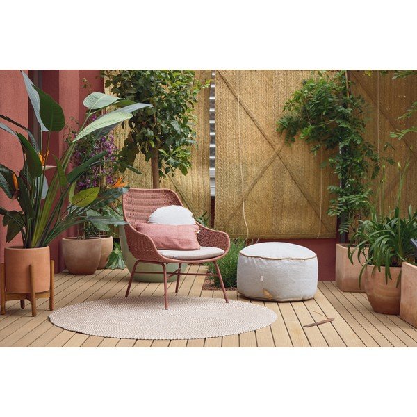 Taaskasutatud plastist valmistatud roheline puff Dalila Dalia - Kave Home-image-3