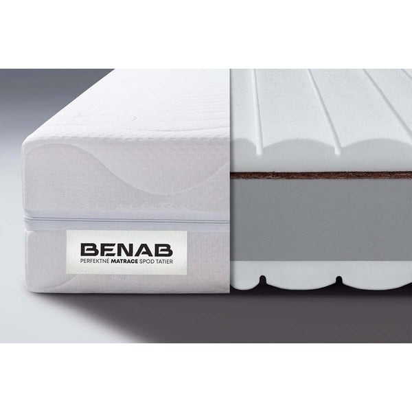 Keskmise/extrakindla vahtpolsterdusega kahepoolne madrats 140x200 cm BonVitality HR - BENAB-image-1