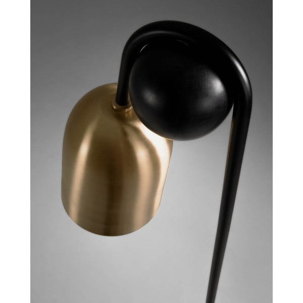 Must-kuldne põrandavalgusti metallist varjuga (kõrgus 180 cm) Natsumi - Kave Home-image-2