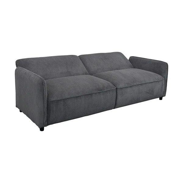 Antratsiitvärvi kordvelvetist lamav/kokkupandav diivan 209 cm Alicia - Støraa-image-3
