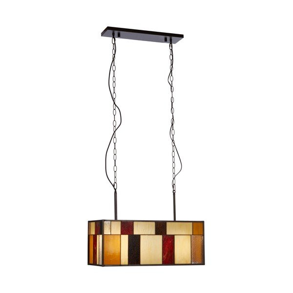 Metallist ripplamp klaasist varjuga Waldorf - Premier Housewares-image-2