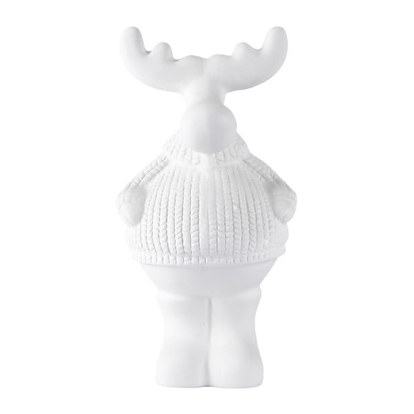 Dekorativní bílá keramická soška KJ Collection Reindeer Gordo White, 20,5 cm