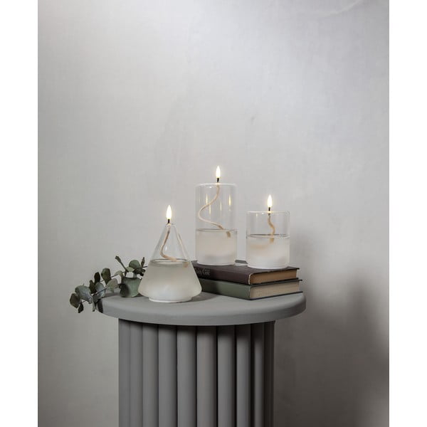 Valge LED-küünal klaasist Flamme Float, kõrgus 17,5 cm Flamme Dot - Star Trading-image-4