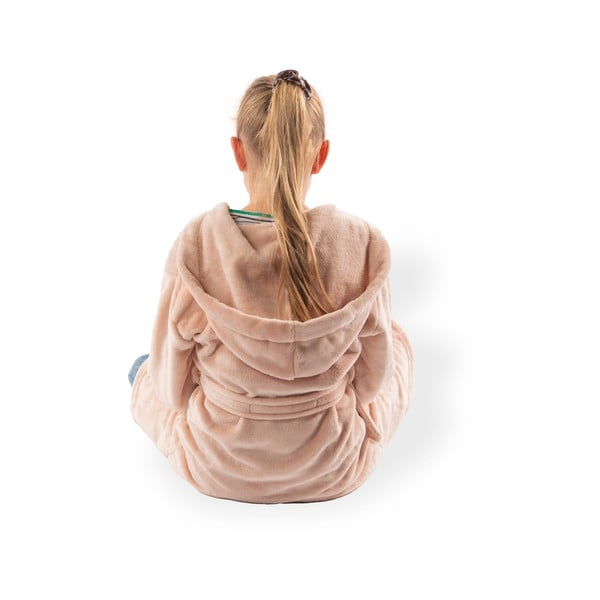 Roosa mikrofliisist beebi hommikumantel suurus 122-128 Delux - Tiseco Home Studio-image-3