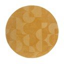 Kollane villane ümmargune vaip ø 160 cm Gigi - Flair Rugs