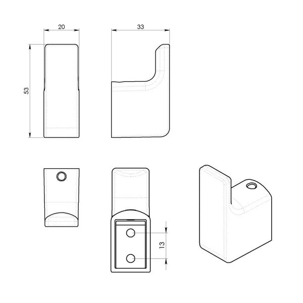 Kuldsed seinakonksud 2 tk komplektis Gedy Pirenei - Sapho-image-2