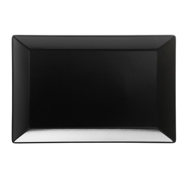 Sada 4 matných černých talířů Manhattan City Matt, 34 x 23 cm