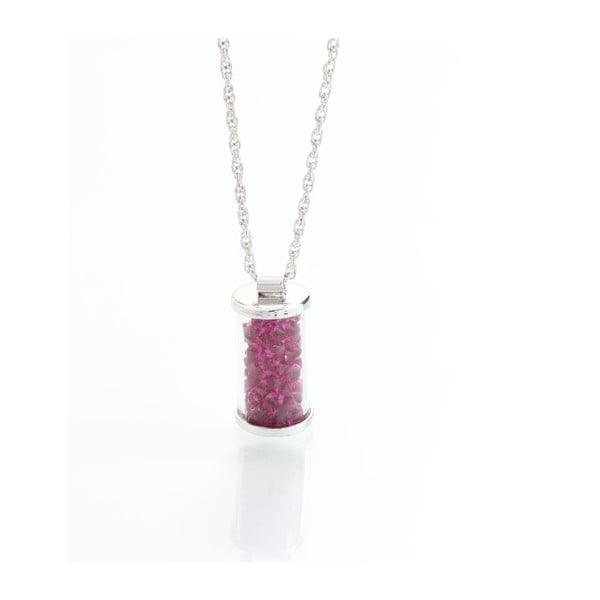 Růžový náhrdelník se Swarovski krystaly Yasmine Ampule