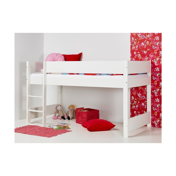 Bílá dětská patrová postel s bezpečnostními postranními pelestmi Manis-h Argos, 90 x 200 cm-image-1