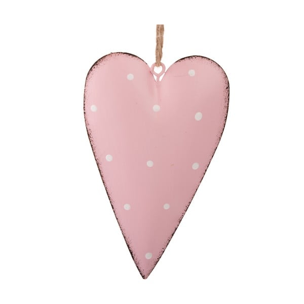 Komplekt 3 roosa metallist rippuvat kaunistust Dotty Heart - Dakls