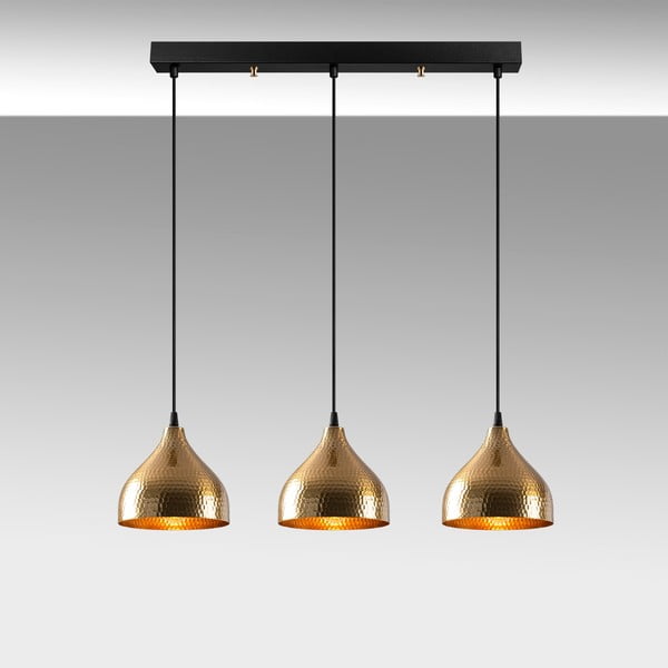 Must-kuldne rippvalgusti metallist varjuga Tattoo - Opviq lights-image-4