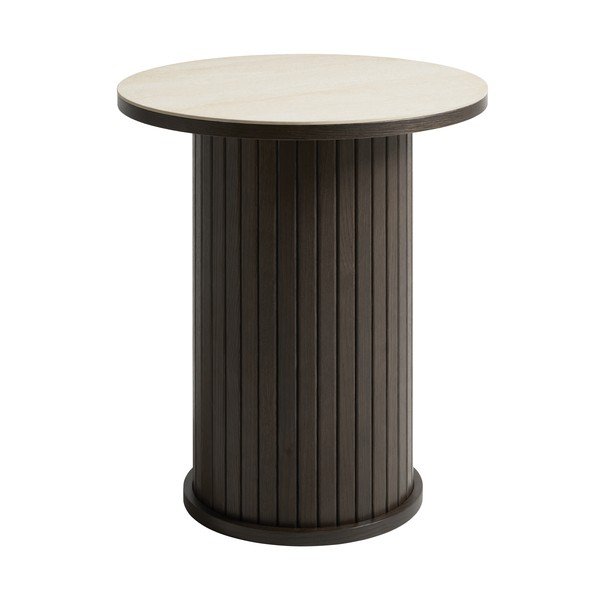 Ümmargune abilaud keraamilise pealispinnaga ø 50 cm Enna - Unique Furniture