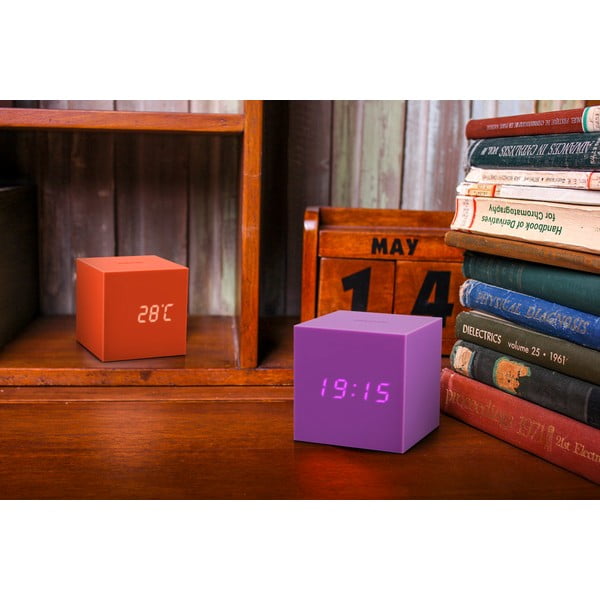 Lilla LED äratuskell Gravity Cube - Gingko-image-4