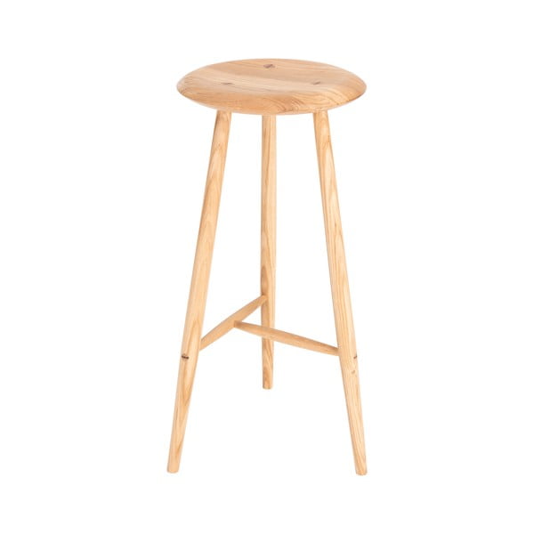 Tammepuidust baaritool (istme kõrgus 75 cm) Blanc - Gazzda-image-3