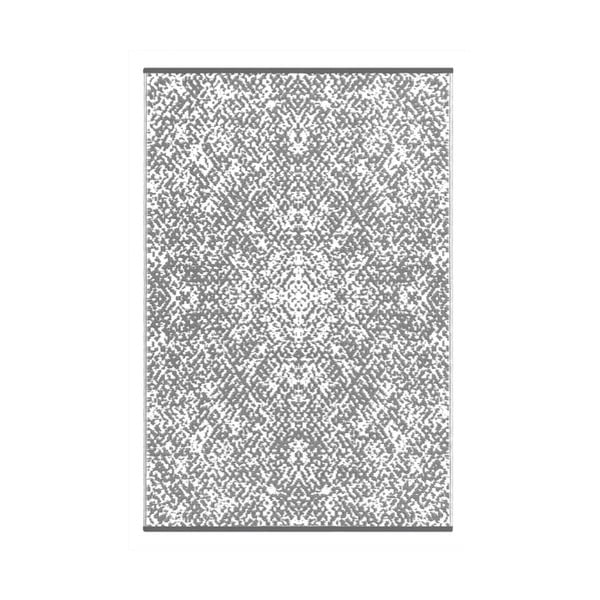 Šedo-bílý oboustranný koberec vhodný i do exteriéru Green Decore Gatra, 120 x 180 cm