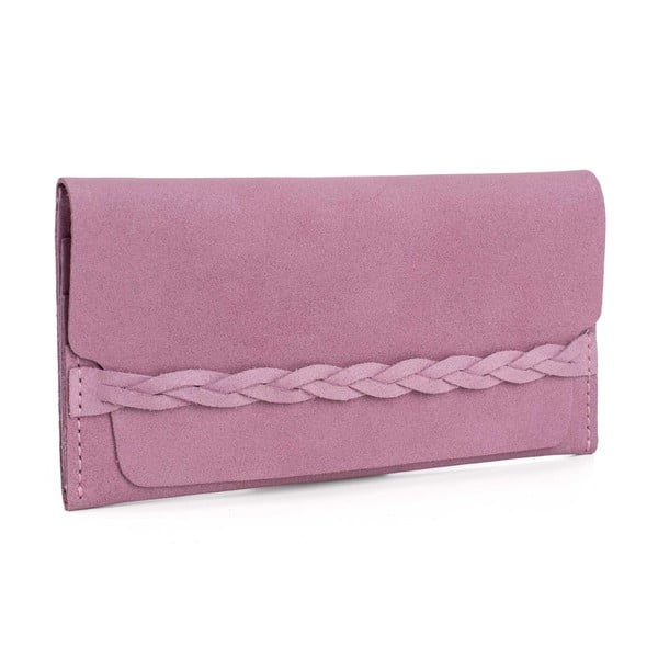 Růžová kožená peněženka Woox Efferta Rosea