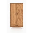 Tammepuidust naturaalset värvi riidekapp 97x196 cm Abies - The Beds