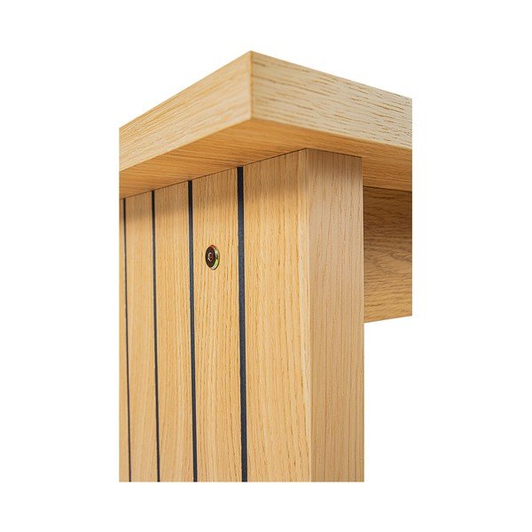 Naturaalset värvi tammepuidust kohvilaud 60x120 cm Stripe - Woodman-image-1