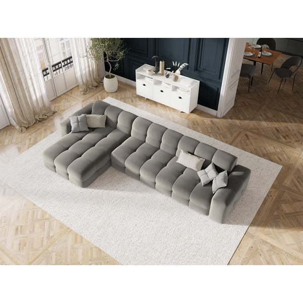 Hall sametist nurgadiivan (vasakpoolne nurk) Kendal - Micadoni Home-image-1