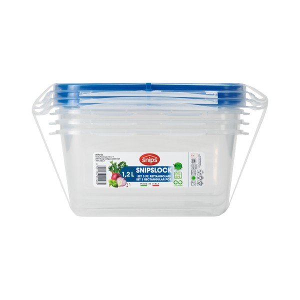3 toidupakendi komplekt, 1,2 l - Snips-image-4
